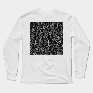 Call Me By Your Name Elios Shirt Faces in White Outlines on Black CMBYN Long Sleeve T-Shirt